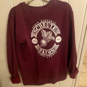 The Office Maroon Schrute Farms Sweatshirt